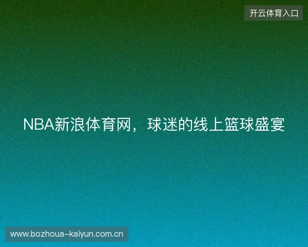 NBA新浪体育网，球迷的线上篮球盛宴